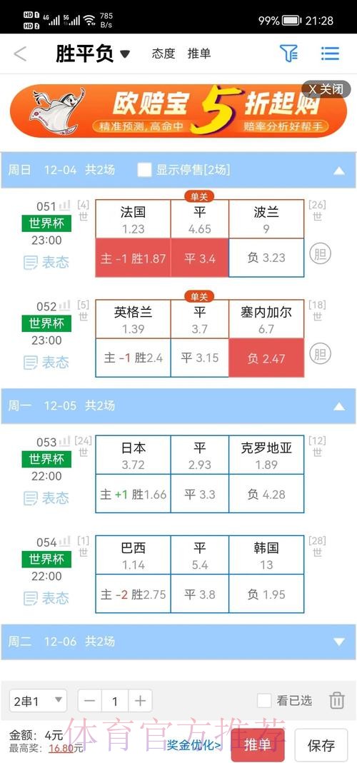 世界杯盘口网页版热门推荐与分析